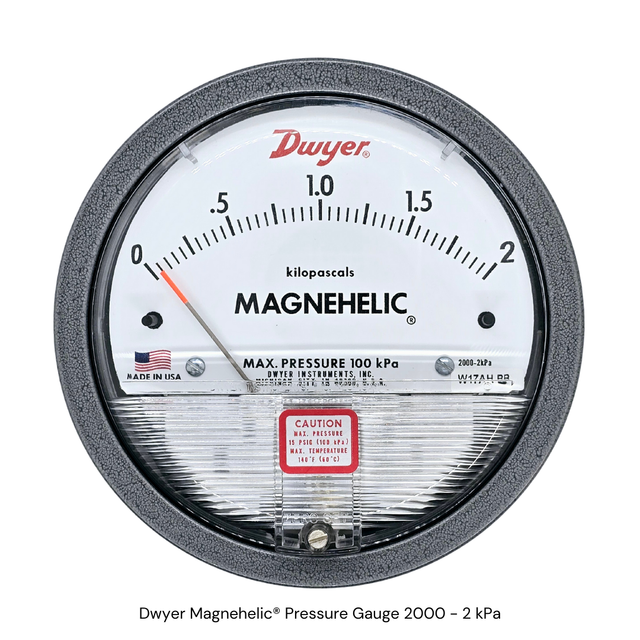 Dwyer Magnehelic®️ 2000 Series Pressure Gauge
