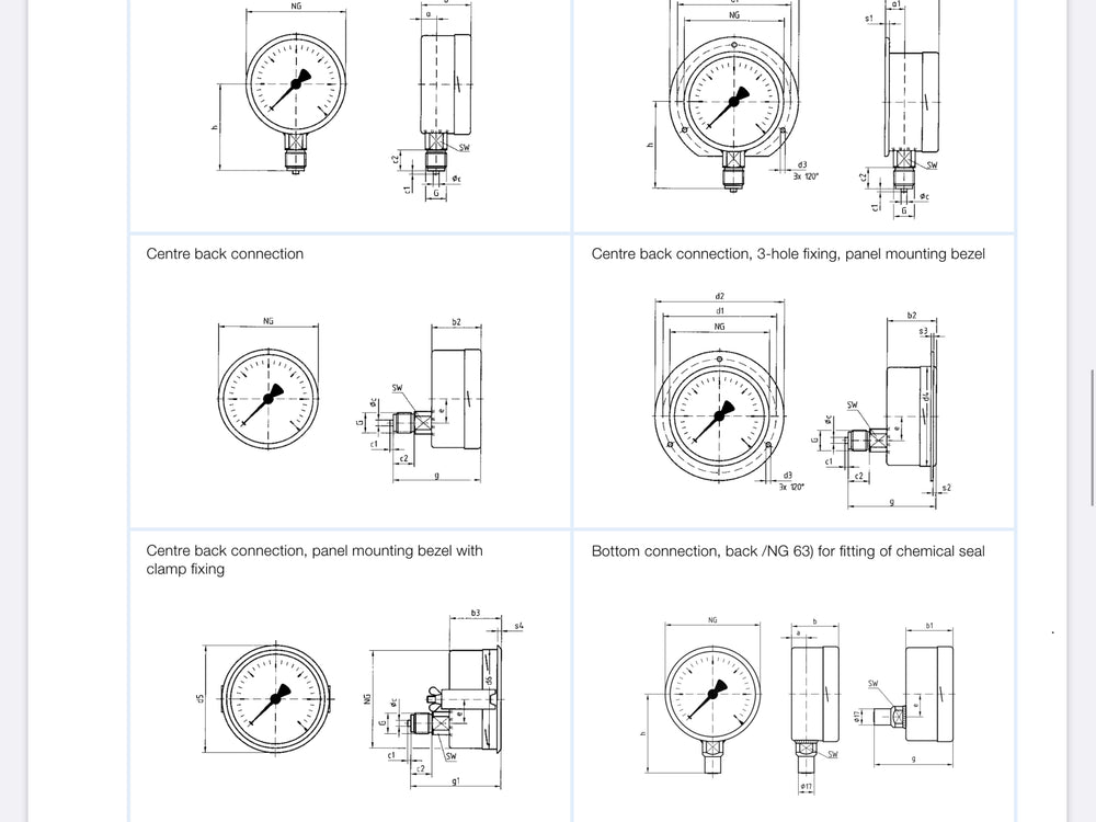 Afriso Heavy Duty Pressure Gauge 100mm