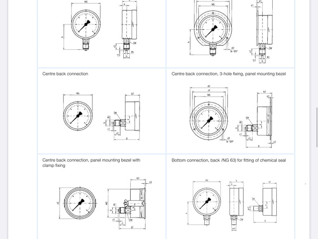 Afriso Heavy Duty Pressure Gauge 100mm