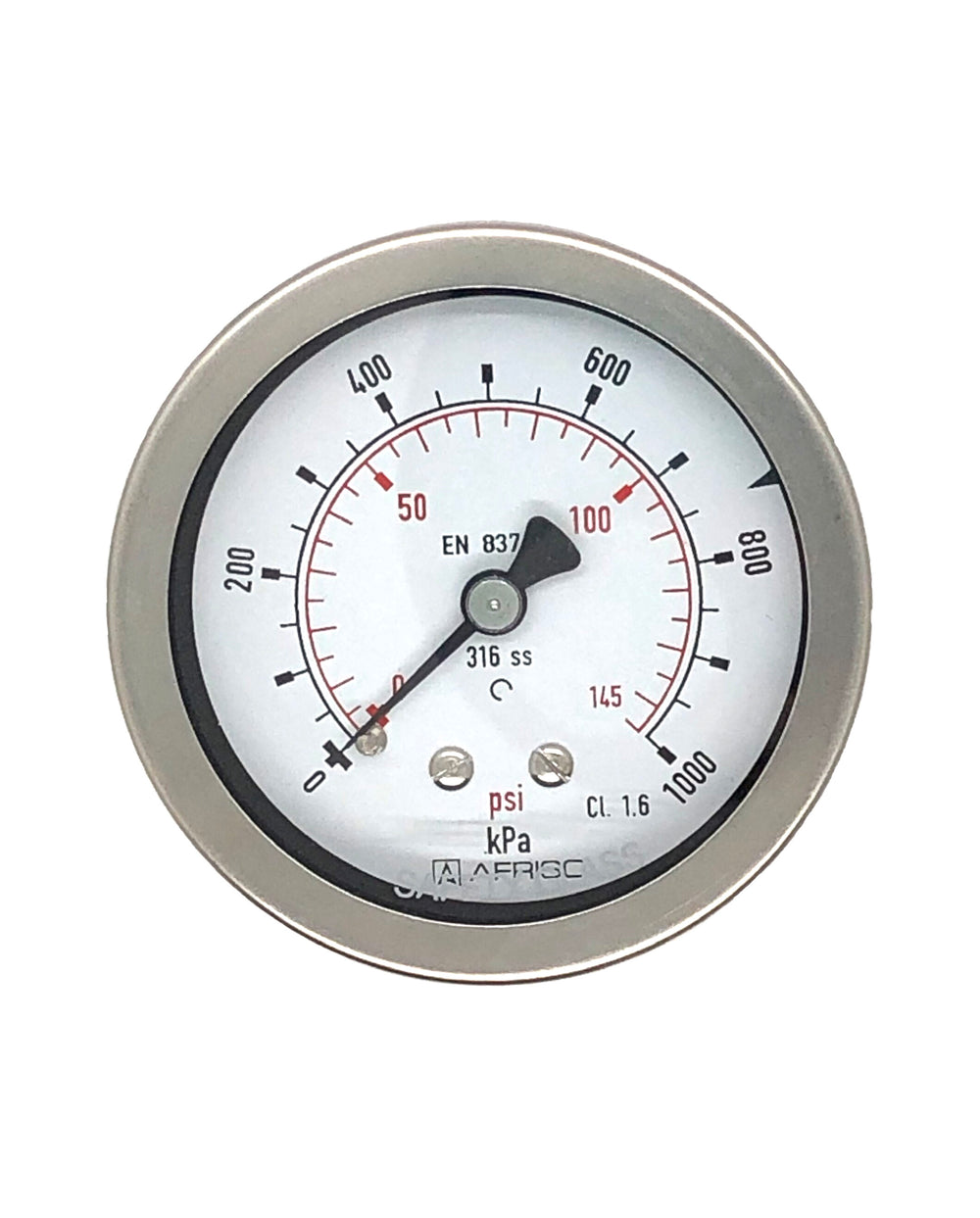 Afriso All Stainless Steel Pressure Gauge 63 mm