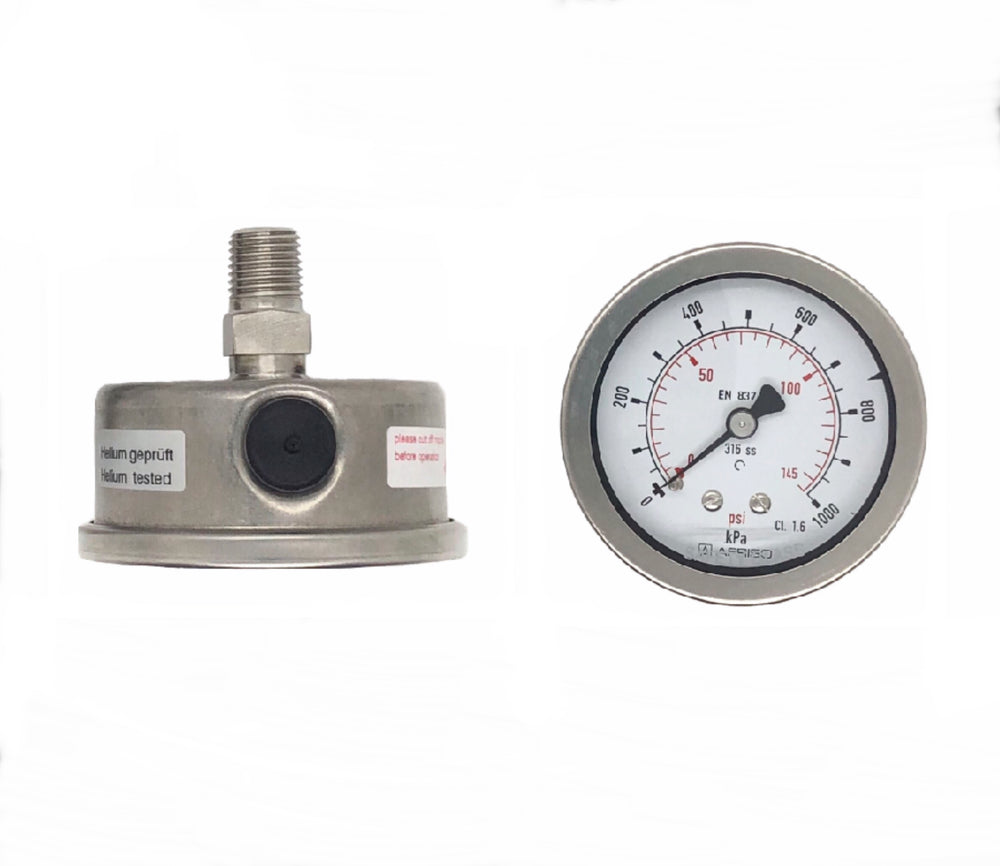 Afriso All Stainless Steel Pressure Gauge 50 mm