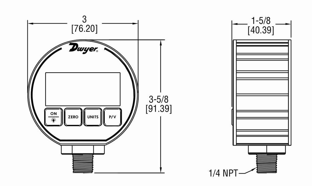 Dwyer Series DPG-100 Digital Pressure Gauge