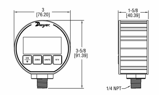 Dwyer Series DPG-100 Digital Pressure Gauge