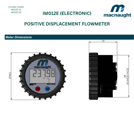 MacNaught Electronic Oil Meter - 1/2"