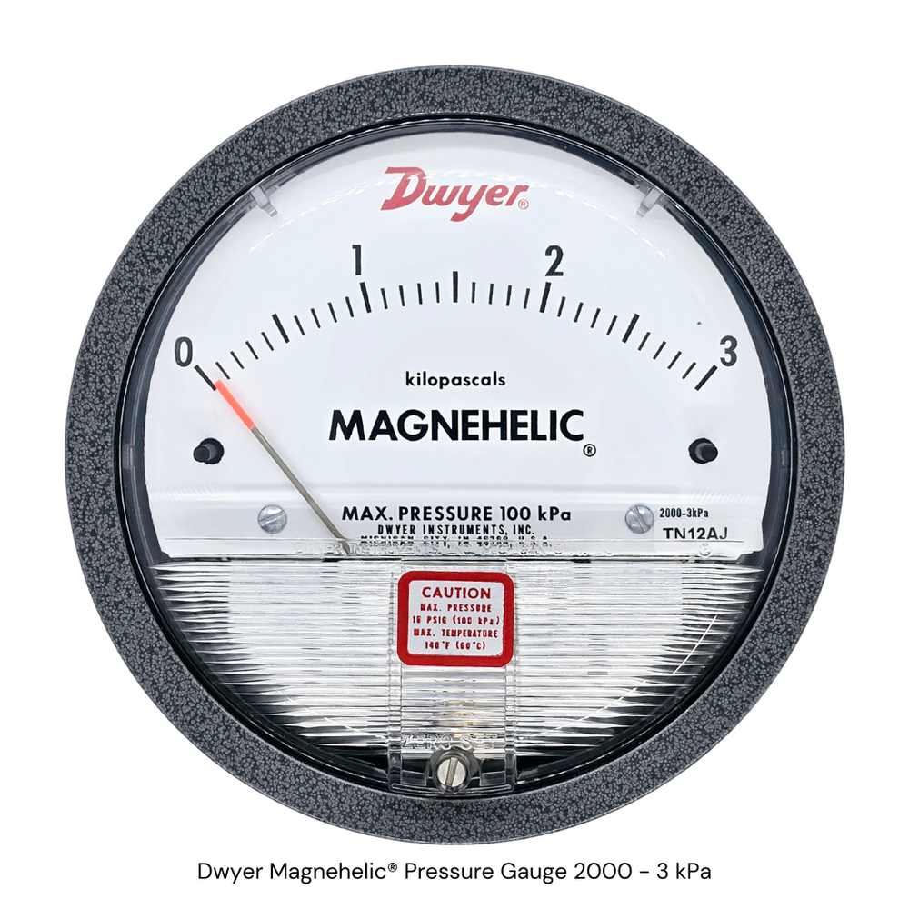 Dwyer Magnehelic®️ 2000 Series Pressure Gauge