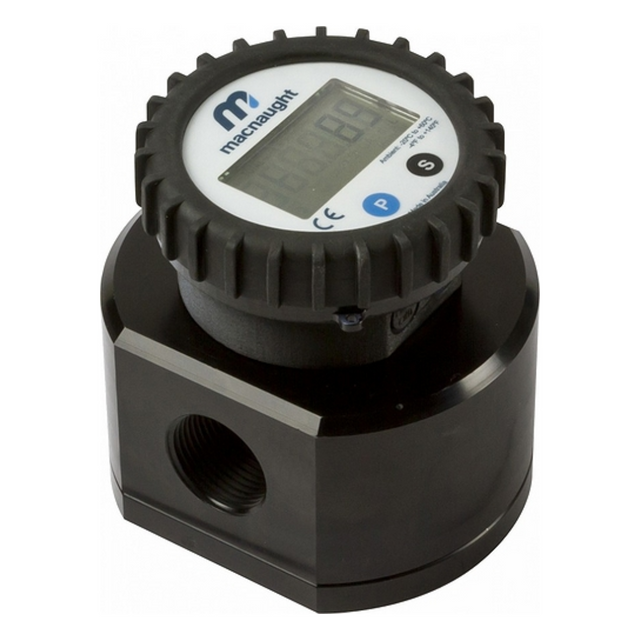 MacNaught MX Series Oval Gear Flowmeter – Aluminium Body for Fuels and Oils – with Battery Powered Digital Indicator