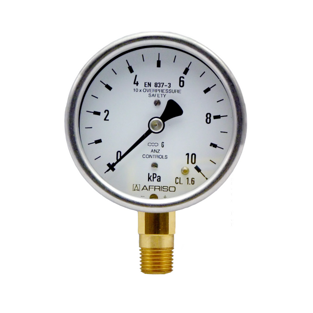 Afriso Low Pressure Gauge for Air and Gases 63mm and 100mm