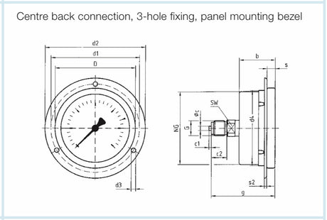 Afriso Optional Extras for 50mm, 63mm and 100mm Pressure Gauges