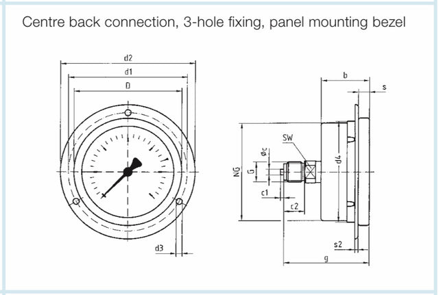 Afriso Optional Extras for 50mm, 63mm and 100mm Pressure Gauges