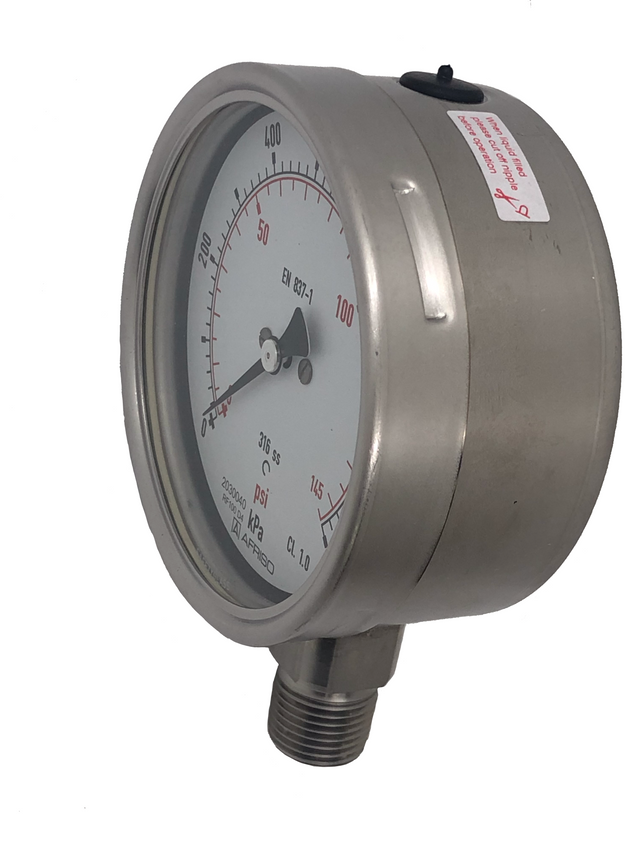 Afriso All Stainless Steel Pressure Gauge 100 mm