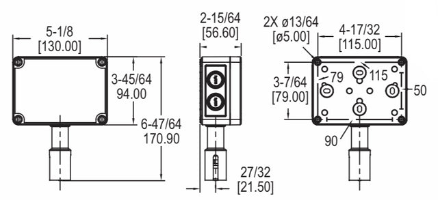 Dwyer Series BTT Temperature Transmitter - Outside Air without Radiation Shield