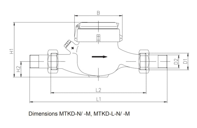 Zenner Multi-Jet Water Meter - Threaded