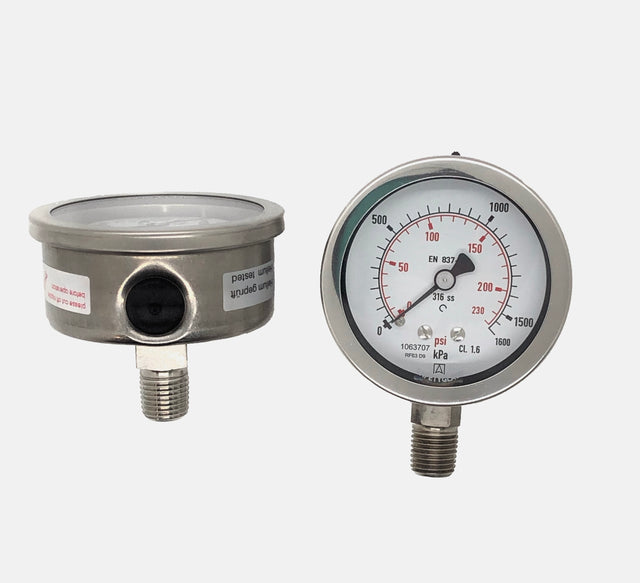 Afriso All Stainless Steel Pressure Gauge 63 mm